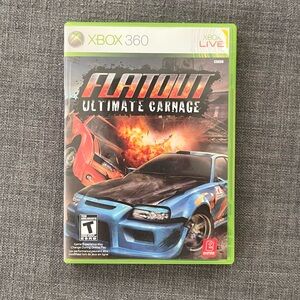 Flatout Ultimate Carnage Xbox 360 Game Complete CIB‎